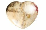 Polished Triassic Petrified Wood Heart - Madagascar #194908-1